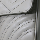 Gucci GG Marmont small shoulder bag in light grey leather 446744