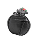 Gucci Black Leather Duffle Bag with Web Strap 725701