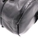 Gucci Black Leather Duffle Bag with Web Strap 725701