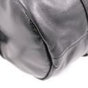 Gucci Black Leather Duffle Bag with Web Strap 725701