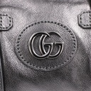 Gucci Black Leather Duffle Bag with Web Strap 725701