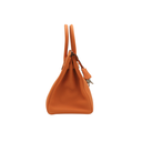 Hermes Birkin 30 Orange Togo Leather Silver Hardware Lock&Key 2024