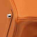 Hermes Birkin 30 Orange Togo Leather Silver Hardware Lock&Key 2024