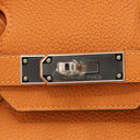 Hermes Birkin 30 Orange Togo Leather Silver Hardware Lock&Key 2024