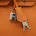 Hermes Birkin 30 Orange Togo Leather Silver Hardware Lock&Key 2024