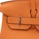 Hermes Birkin 30 Orange Togo Leather Silver Hardware Lock&Key 2024