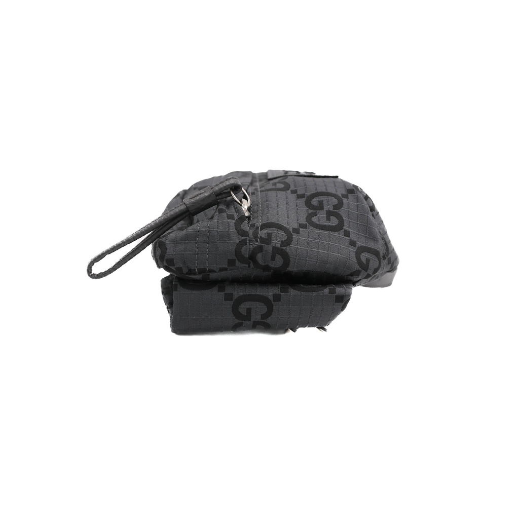 Gucci GG Logo Gray/Black Nylon Belt Bag 767934