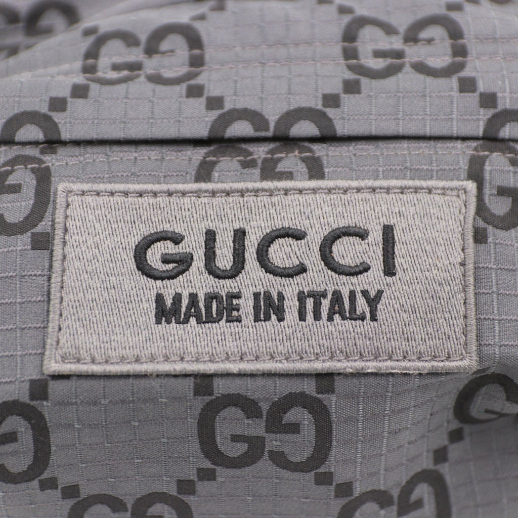 Gucci GG Logo Gray/Black Nylon Belt Bag 767934