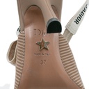 Christian Dior J'Adior Slingback Pump Beige Technical Fabric In Size 37