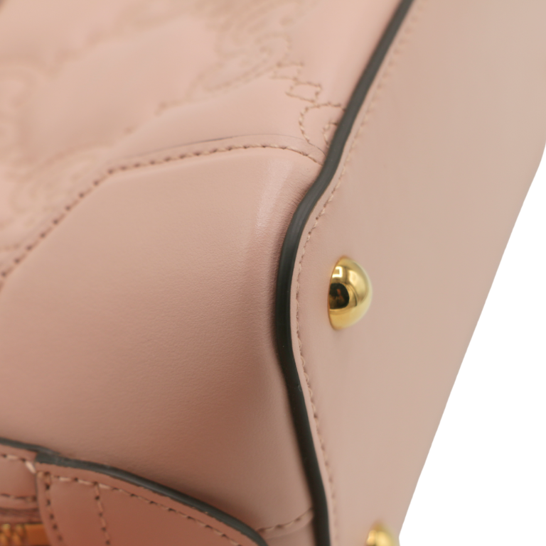 Gucci GG Matelasse Leather Controller Boston Small Pink Bag 