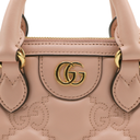 Gucci GG Matelasse Leather Controller Boston Small Pink Bag 