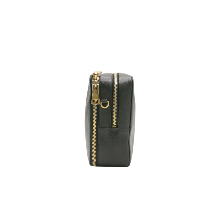 Prada Brique Black Safiano leather
