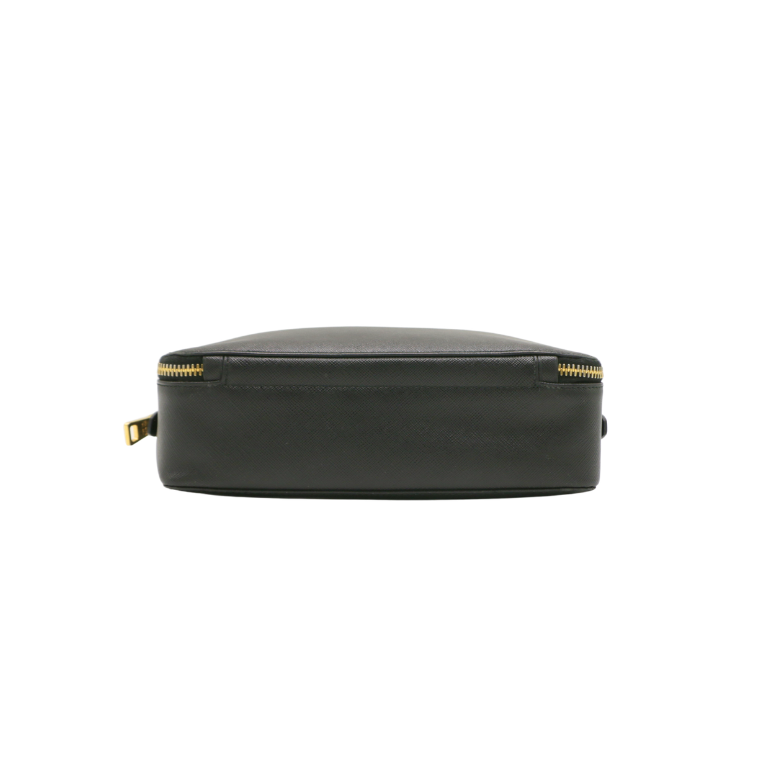 Prada Brique Black Safiano leather