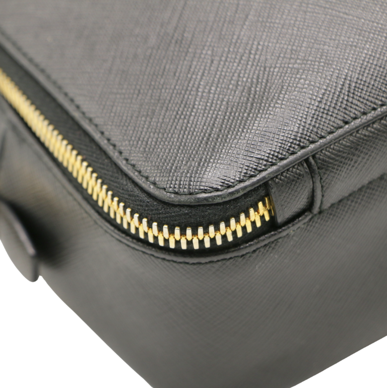 Prada Brique Black Safiano leather