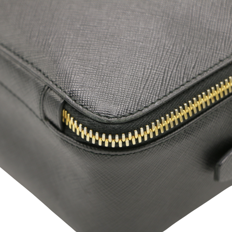 Prada Brique Black Safiano leather