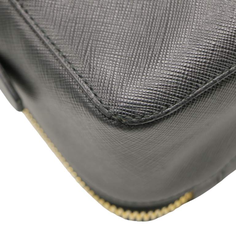 Prada Brique Black Safiano leather