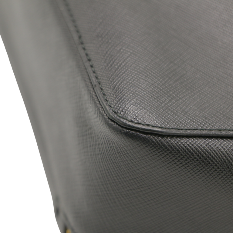 Prada Brique Black Safiano leather