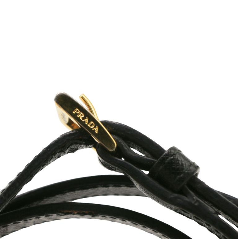 Prada Brique Black Safiano leather