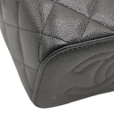 Chanel Small Vanity Case in Quilted Caviar in Black
