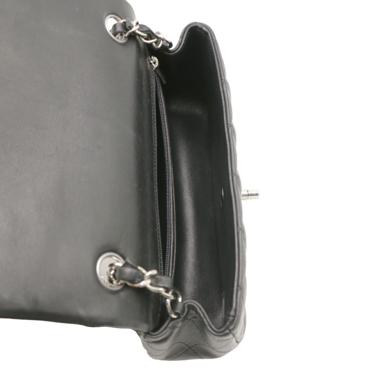 Chanel Lambskin Classic Single Flap Mini Bag Black 