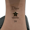 Christian Dior 30 Montaigne Heeled Slide Black Calfskin Size 38