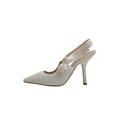 Christian Dior J'Adior Slingback Pump Sandal White Resin Pearls Size 36