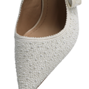Christian Dior J'Adior Slingback Pump Sandal White Resin Pearls Size 36
