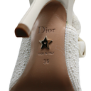 Christian Dior J'Adior Slingback Pump Sandal White Resin Pearls Size 36