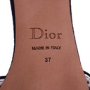 Christian Dior Dway Heeled Slide Blue and White In Size 37
