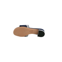 Christian Dior Dway Heeled Slide Blue and White In Size 36