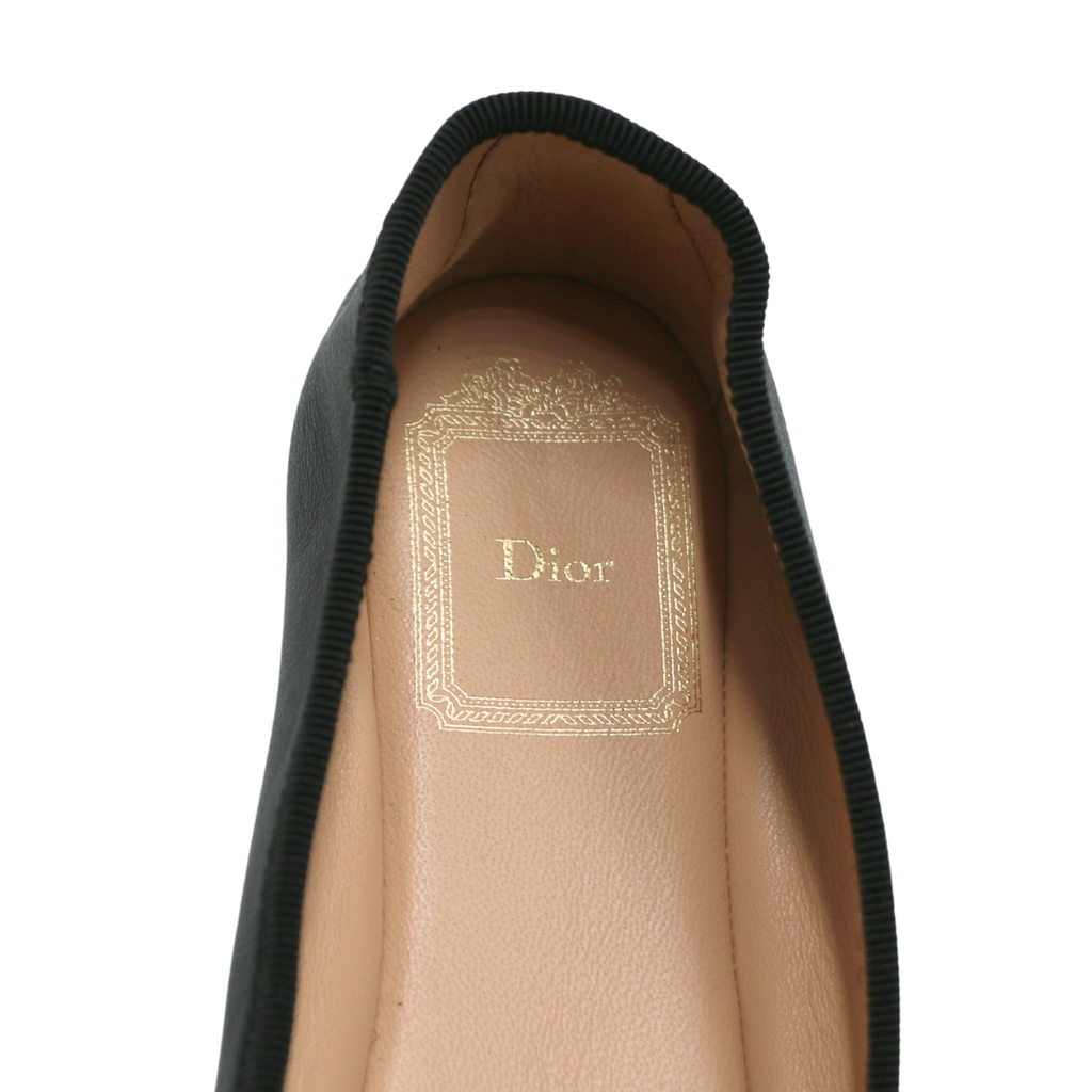 Christian Dior J'Adior Ballet Flats Black Size 37 1/2