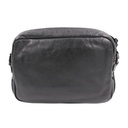 Gucci Double G Leather Messenger Bag Black 725696