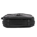Gucci Double G Leather Messenger Bag Black 725696
