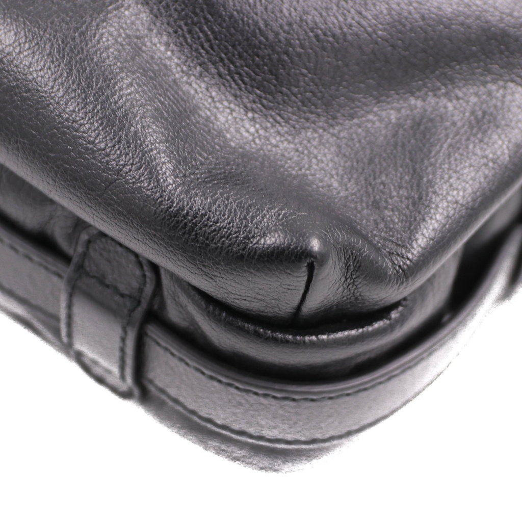 Gucci Double G Leather Messenger Bag Black 725696