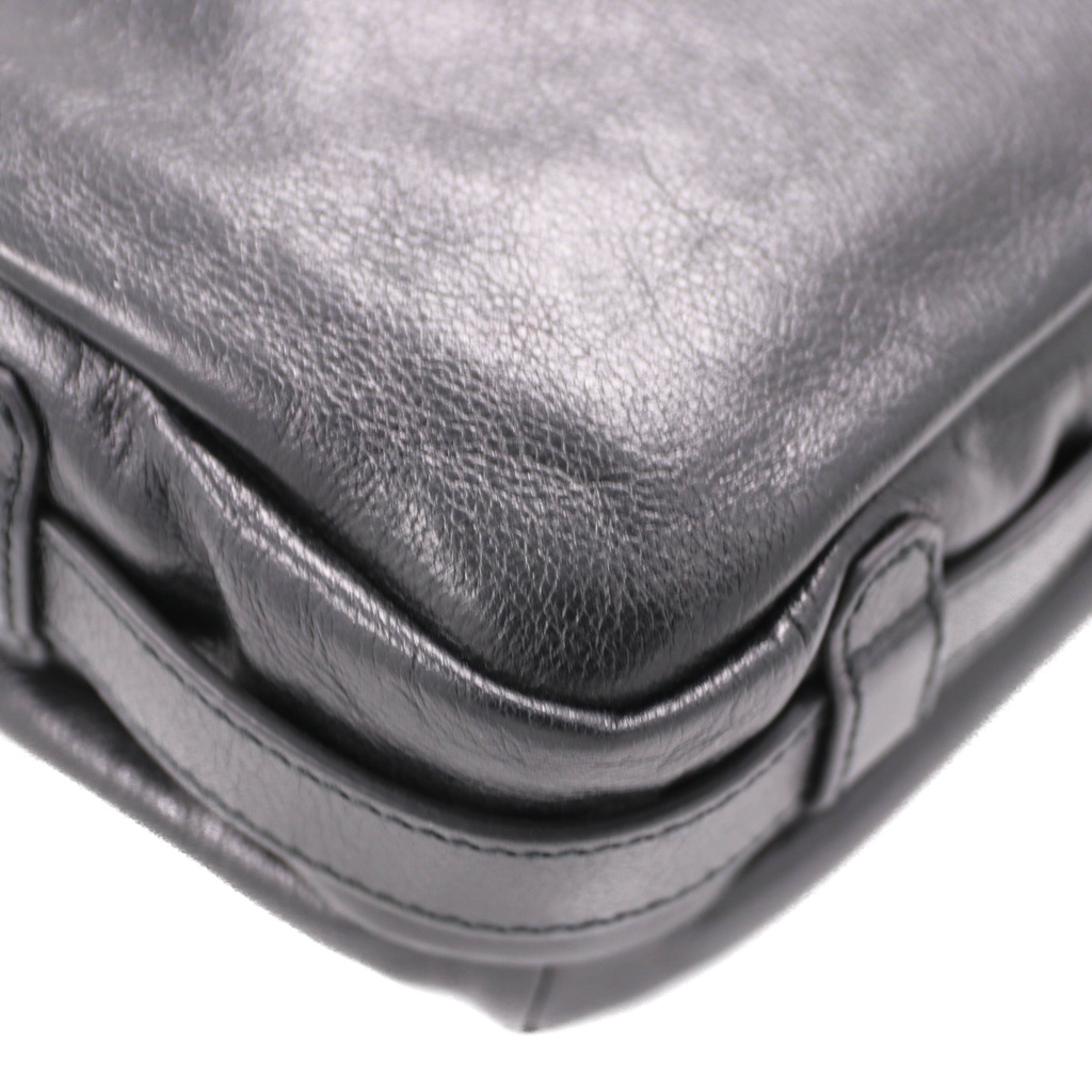 Gucci Double G Leather Messenger Bag Black 725696