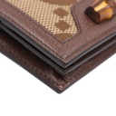 Gucci Diana Jumbo GG Bamboo Wallet Beige Brown Compact Bifold Canvas Box 658244