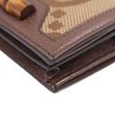 Gucci Diana Jumbo GG Bamboo Wallet Beige Brown Compact Bifold Canvas Box 658244
