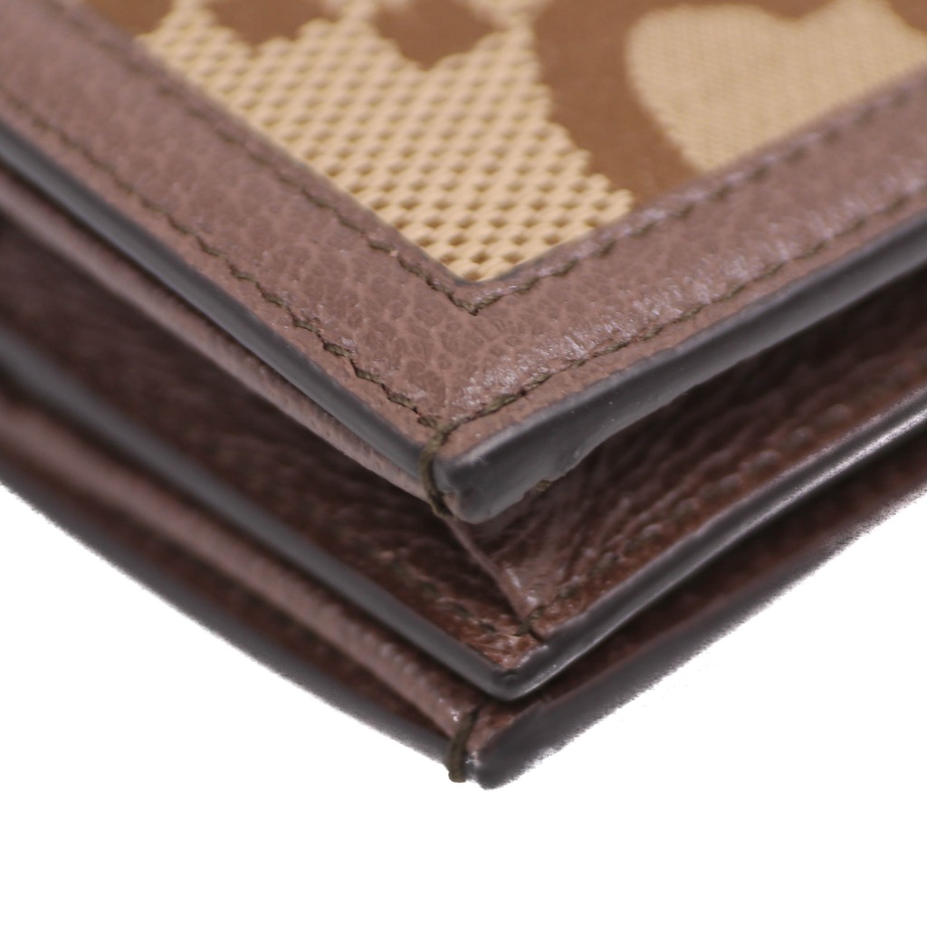 Gucci Diana Jumbo GG Bamboo Wallet Beige Brown Compact Bifold Canvas Box 658244