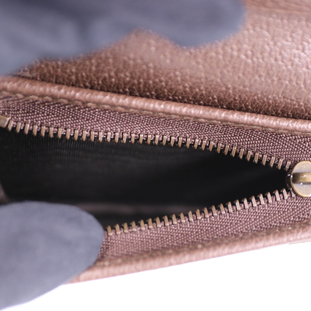 Gucci Diana Jumbo GG Bamboo Wallet Beige Brown Compact Bifold Canvas Box 658244