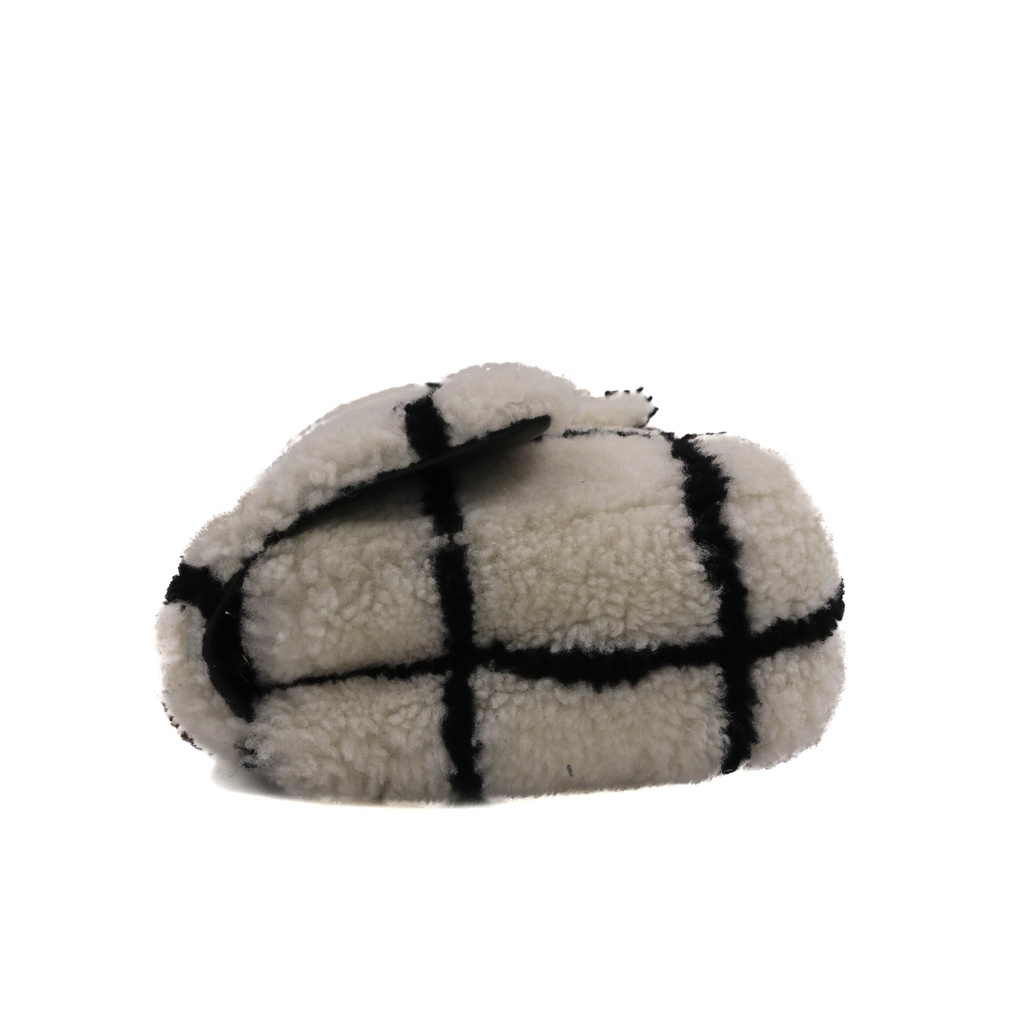 Chanel Classic Flap Shearling in Black&White
