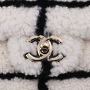 Chanel Classic Flap Shearling in Black&White