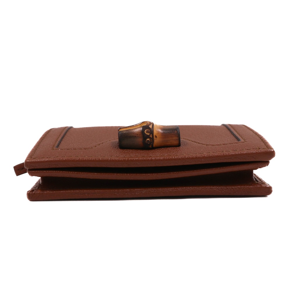 Gucci Diana Bamboo Card Case Wallet in Brown 658244