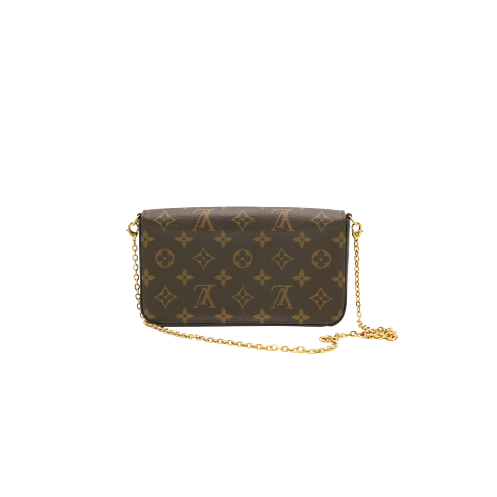 Louis Vuitton Monogram Pochette Felicie Chain Wallet Fuchsia