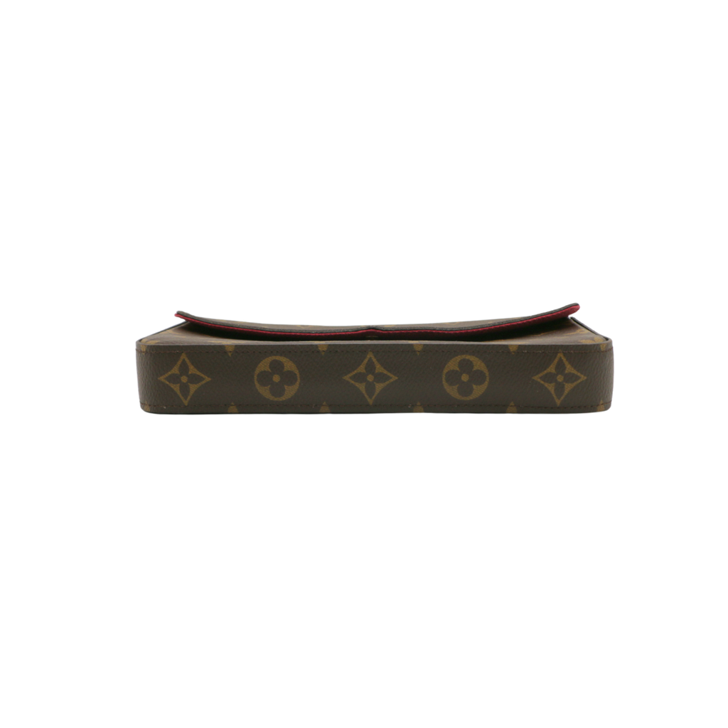 Louis Vuitton Monogram Pochette Felicie Chain Wallet Fuchsia