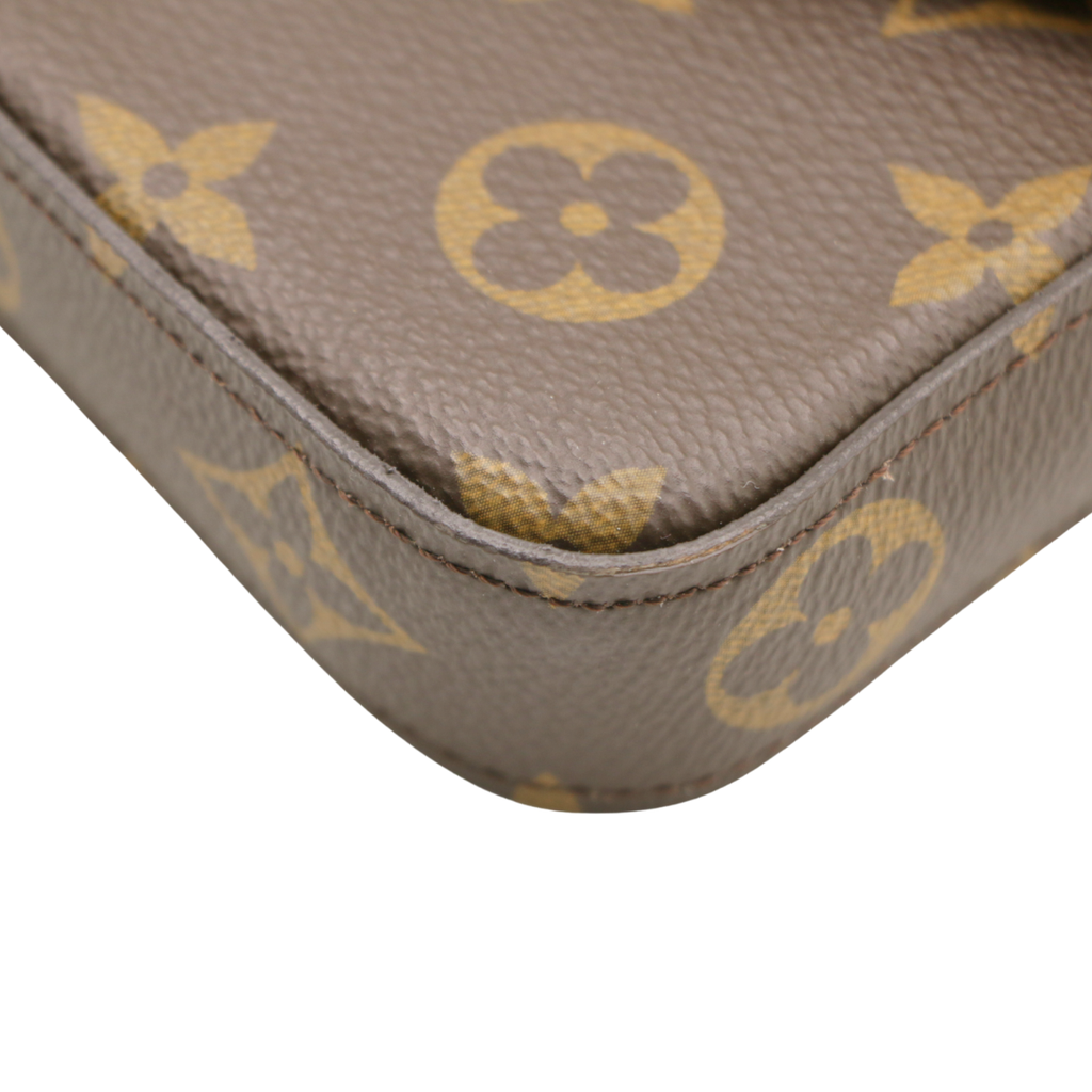 Louis Vuitton Monogram Pochette Felicie Chain Wallet Fuchsia