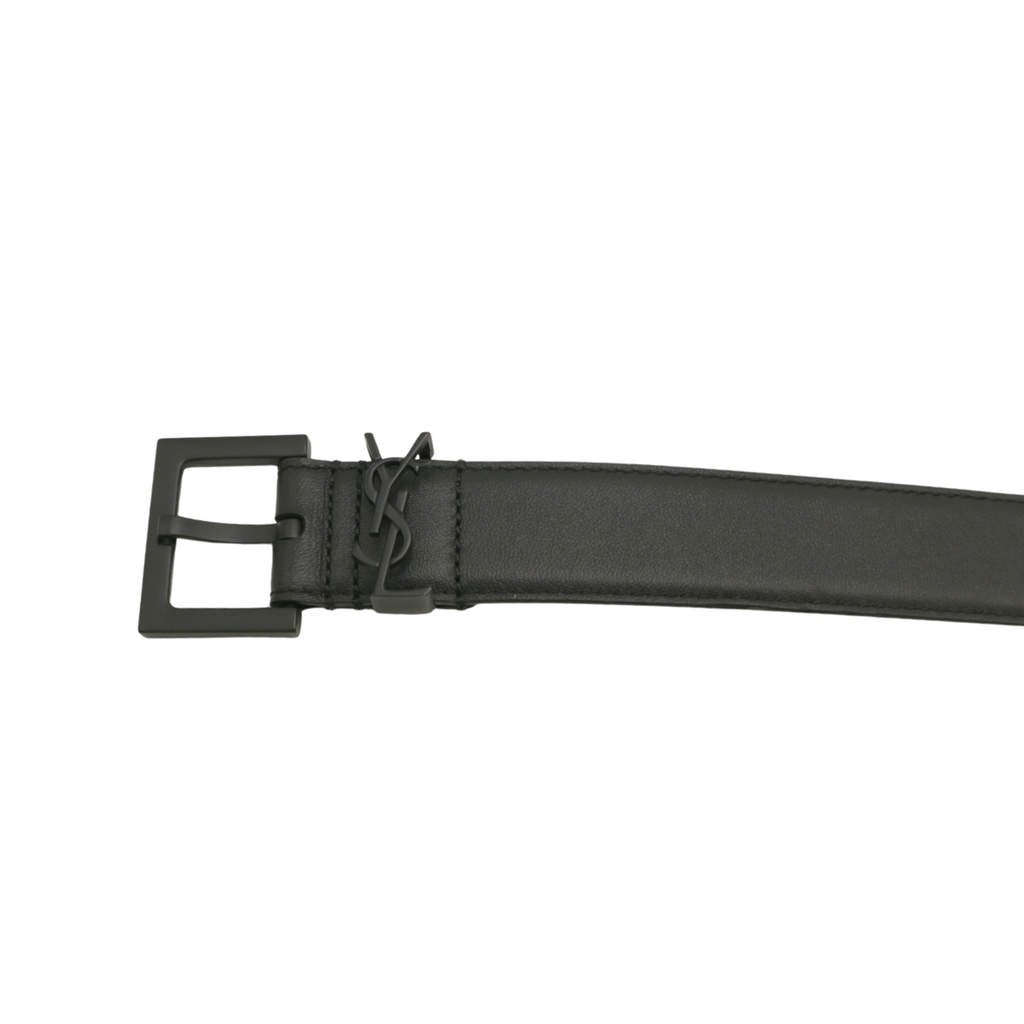 Yves Saint Laurent Cassandre belt in smooth leather Size 85