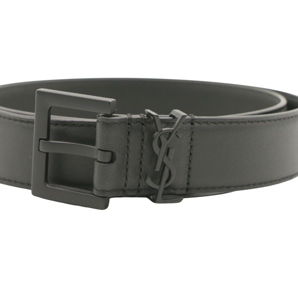 Yves Saint Laurent Cassandre belt in smooth leather Size 85