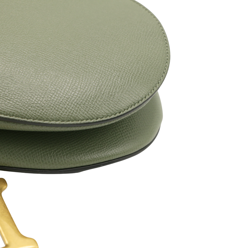 Christian Dior Grained Calfskin Saddle Bag Green