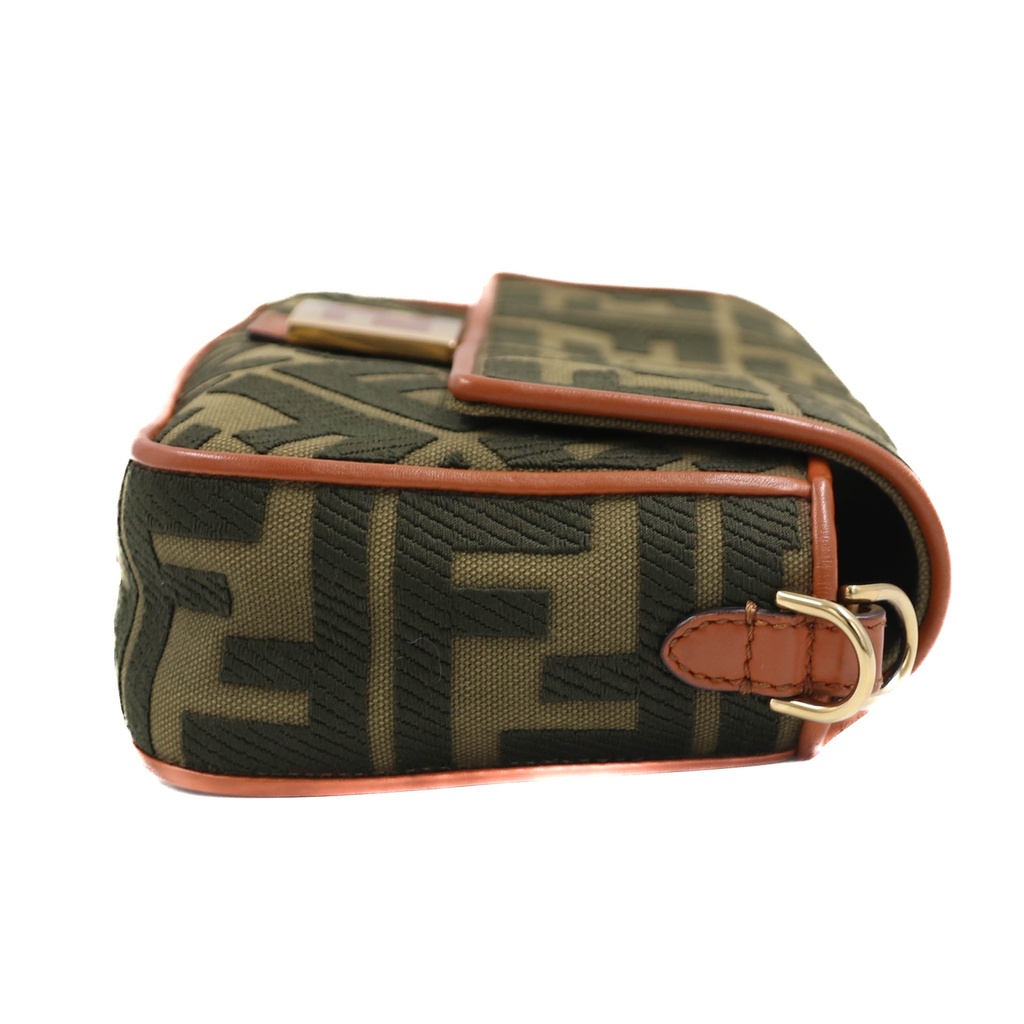 Fendi Zucca canvas Baguette shoulder bag