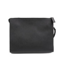Prada Black Saffiano Leather Men Wristlet Pouch